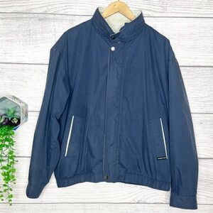 Vintage 90’s Members Only Blue Mariner Windbreaker Full Zip Jacket Size Large